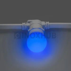 Лампочка для Белт-Лайта 220В, E27, 6 SMD, G45, 2Вт, СИНЯЯ, 059803 фото Иноксхаб