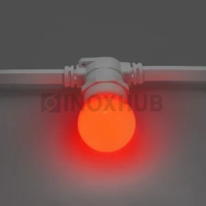 Лампочка для Белт-Лайта 220В, E27, 6 SMD, G45, 2Вт, КРАСНАЯ, 059804 фото Иноксхаб