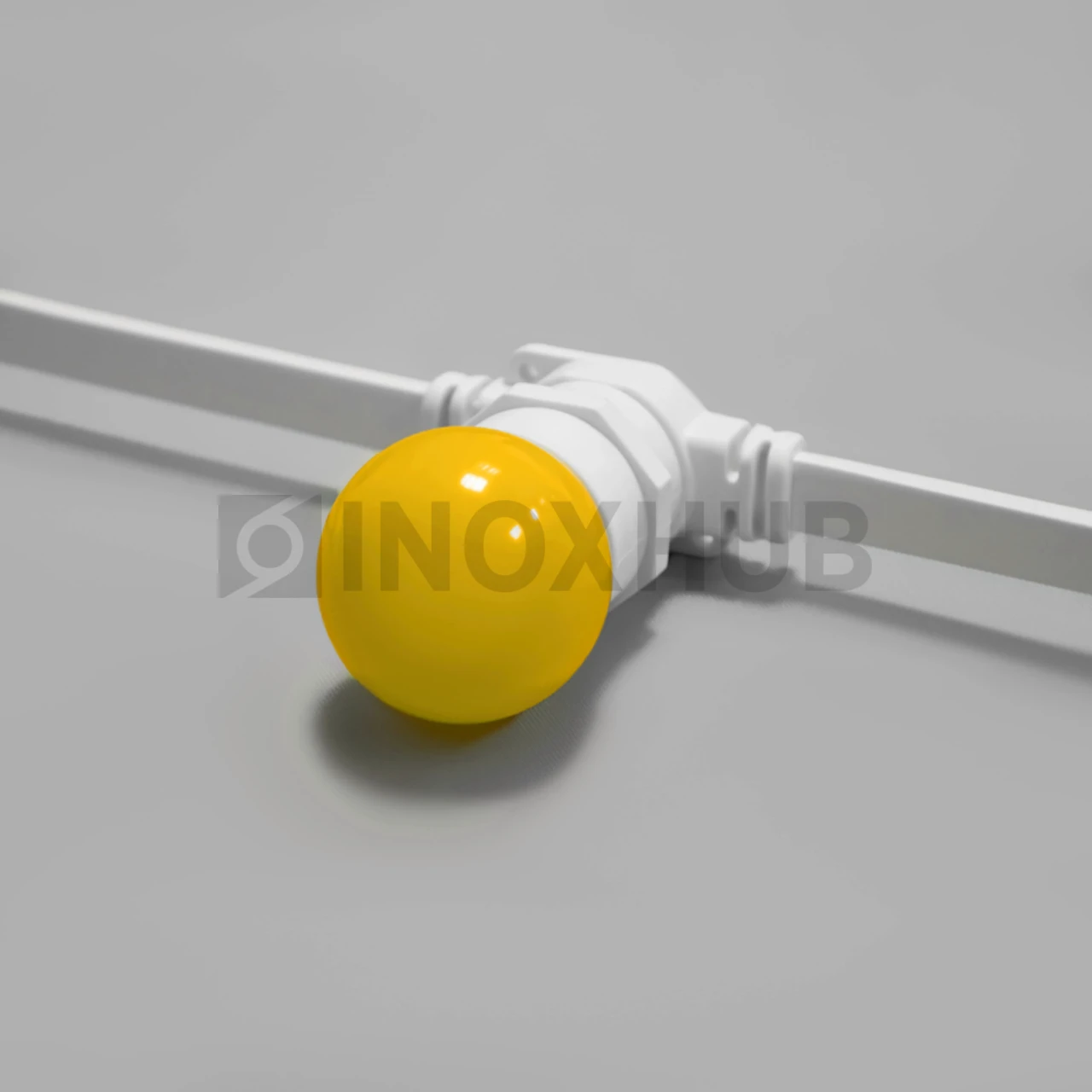 Лампочка для Белт-Лайта 220В, E27, 6 SMD, G45, 2Вт, ЖЕЛТАЯ, 059805 фото Иноксхаб