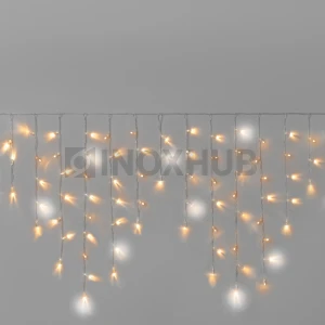 Гирлянда Бахрома 3X0.9м, мерцающая, 220В, IP65, прозрачный провод, ТЁПЛАЯ БЕЛАЯ, 020611 фото Иноксхаб