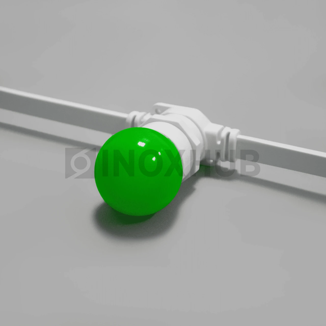 Лампочка для Белт-Лайта 220В, E27, 6 SMD, G45, 2Вт, ЗЕЛЕНАЯ, 059806 фото Иноксхаб