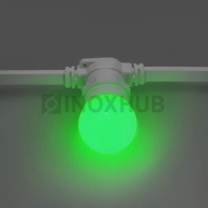 Лампочка для Белт-Лайта 220В, E27, 6 SMD, G45, 2Вт, ЗЕЛЕНАЯ, 059806 фото Иноксхаб