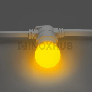 Лампочка для Белт-Лайта 220В, E27, 6 SMD, G45, 2Вт, ЖЕЛТАЯ, 059805 фото Иноксхаб